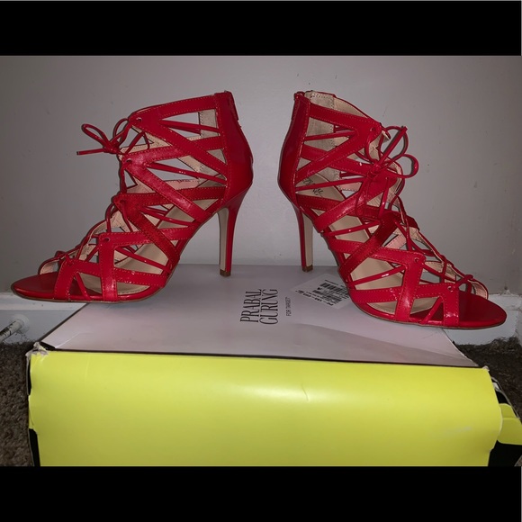 Prabal Gurung for Target - Red Lace Up Heels - Picture 4 of 8